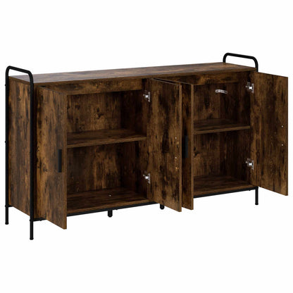 vidaXL Sideboard Smoked Oak 135 x 33 x 81 cm Engineered Wood