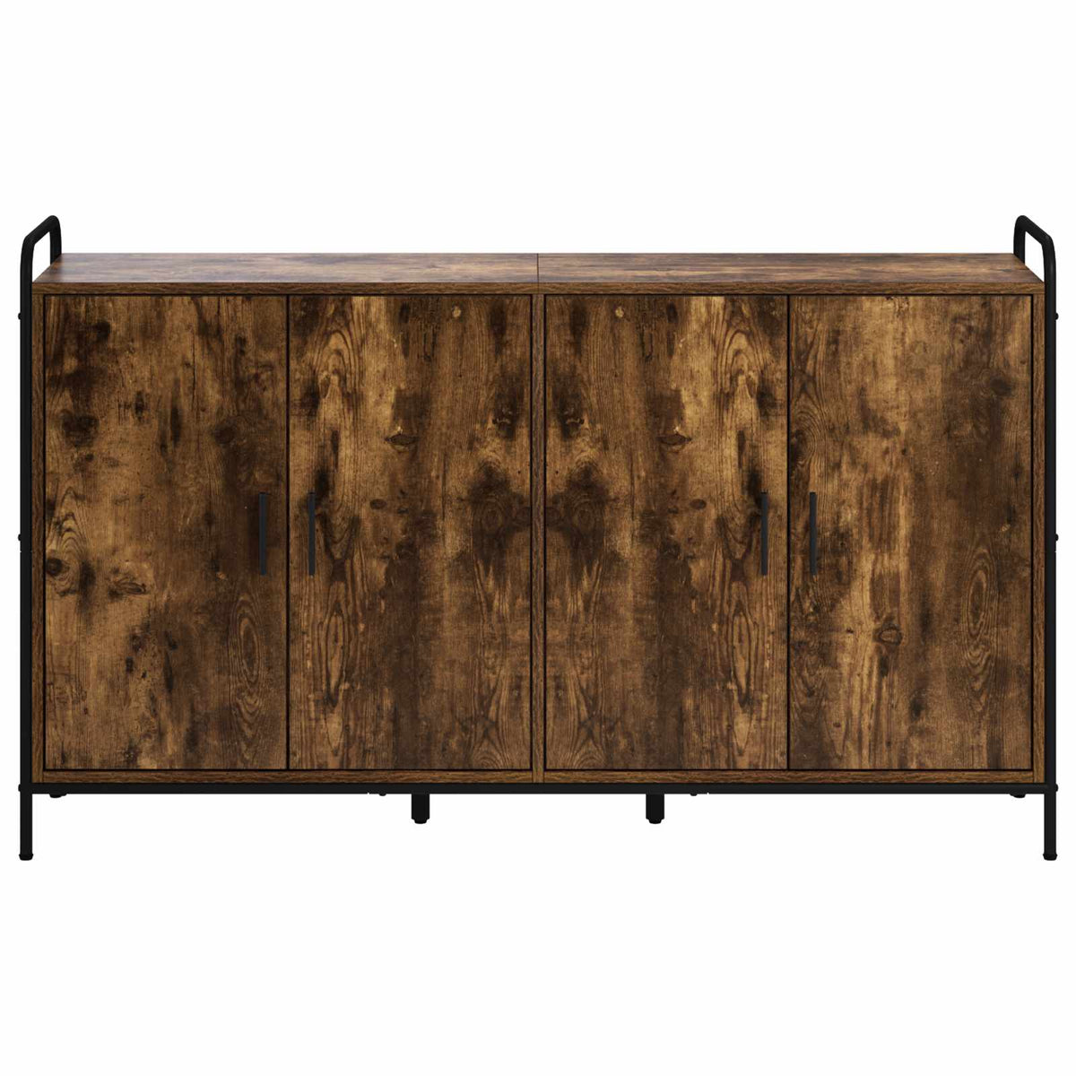 vidaXL Sideboard Smoked Oak 135 x 33 x 81 cm Engineered Wood