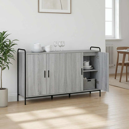 vidaXL Sideboard Grey Sonoma 135 x 33 x 81 cm Engineered Wood