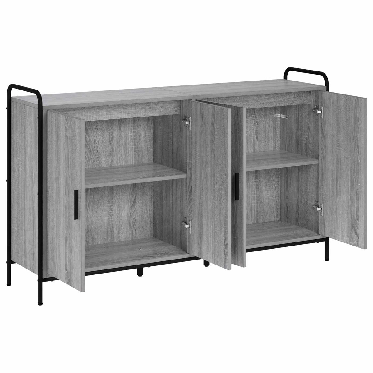 vidaXL Sideboard Grey Sonoma 135 x 33 x 81 cm Engineered Wood