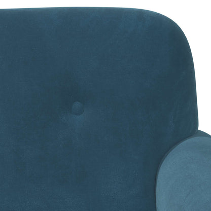 vidaXL Loveseat with Button Tufted Blue 120 x 66 x 78 cm Velvet