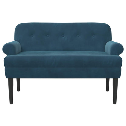 vidaXL Loveseat with Button Tufted Blue 120 x 66 x 78 cm Velvet
