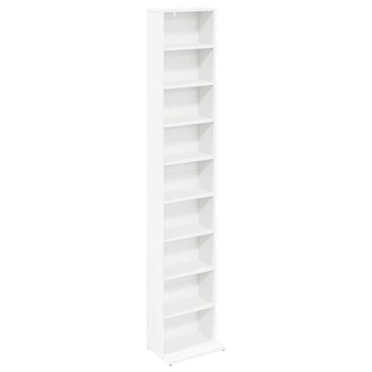 vidaXL CD Cabinet White 33 x 23.5 x 175 cm Engineered Wood