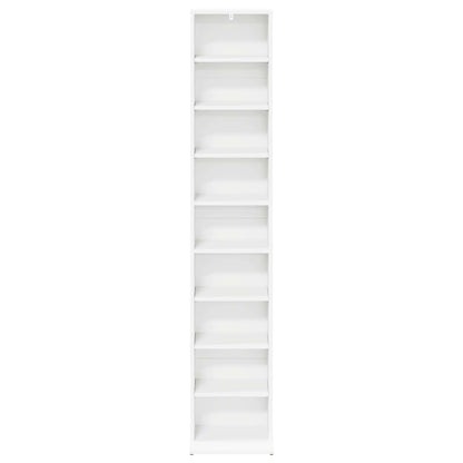 vidaXL CD Cabinet White 33 x 23.5 x 175 cm Engineered Wood