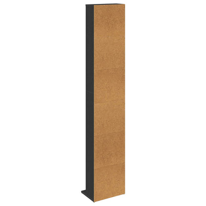 vidaXL CD Cabinet Black Oak 33 x 23.5 x 175 cm Engineered Wood