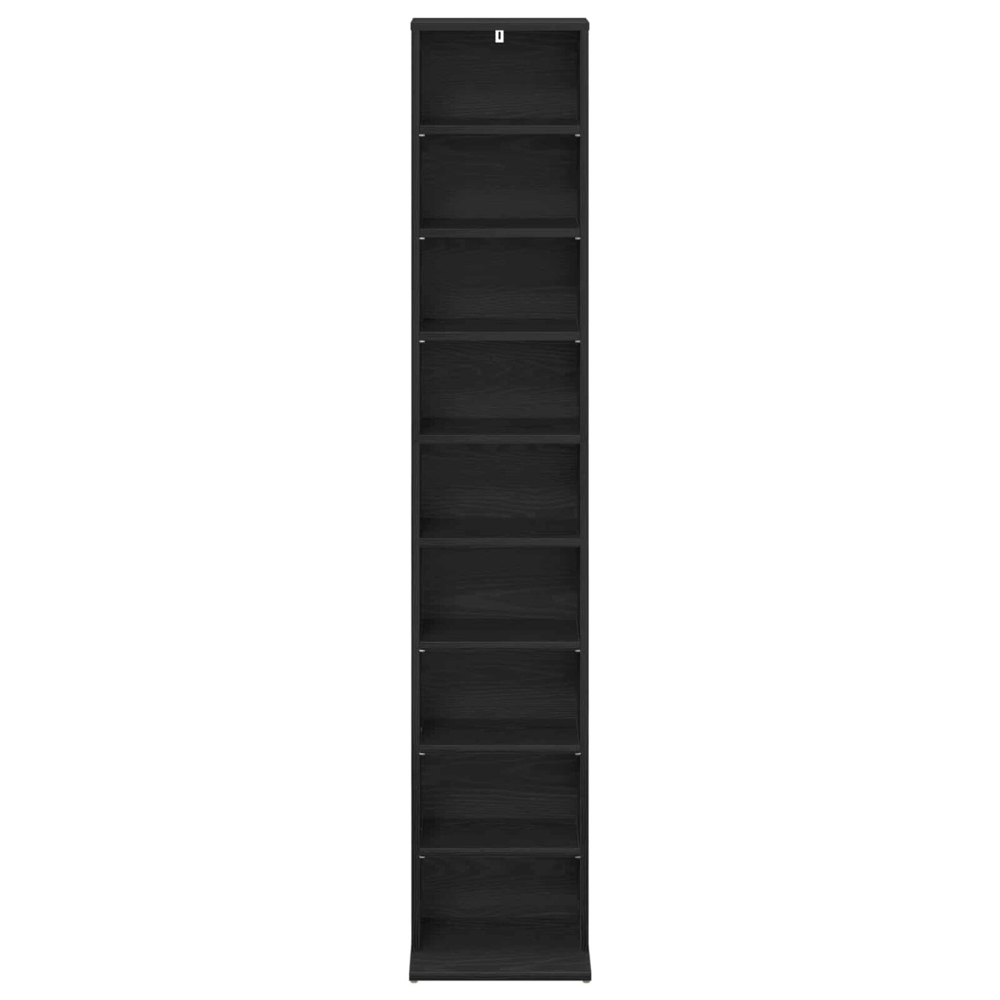 vidaXL CD Cabinet Black Oak 33 x 23.5 x 175 cm Engineered Wood