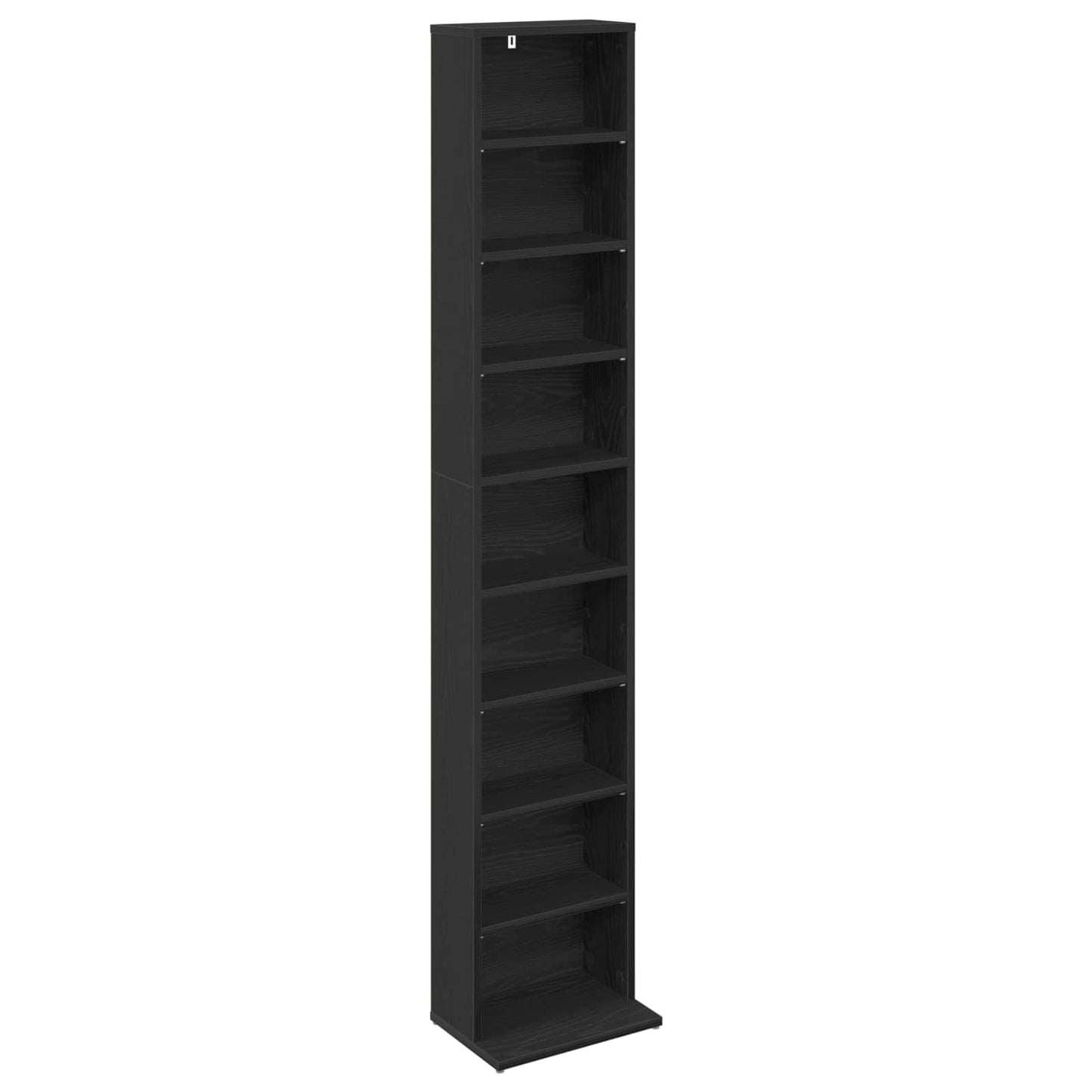 vidaXL CD Cabinet 2 pcs Black Oak 33 x 23.5 x 175 cm Engineered Wood
