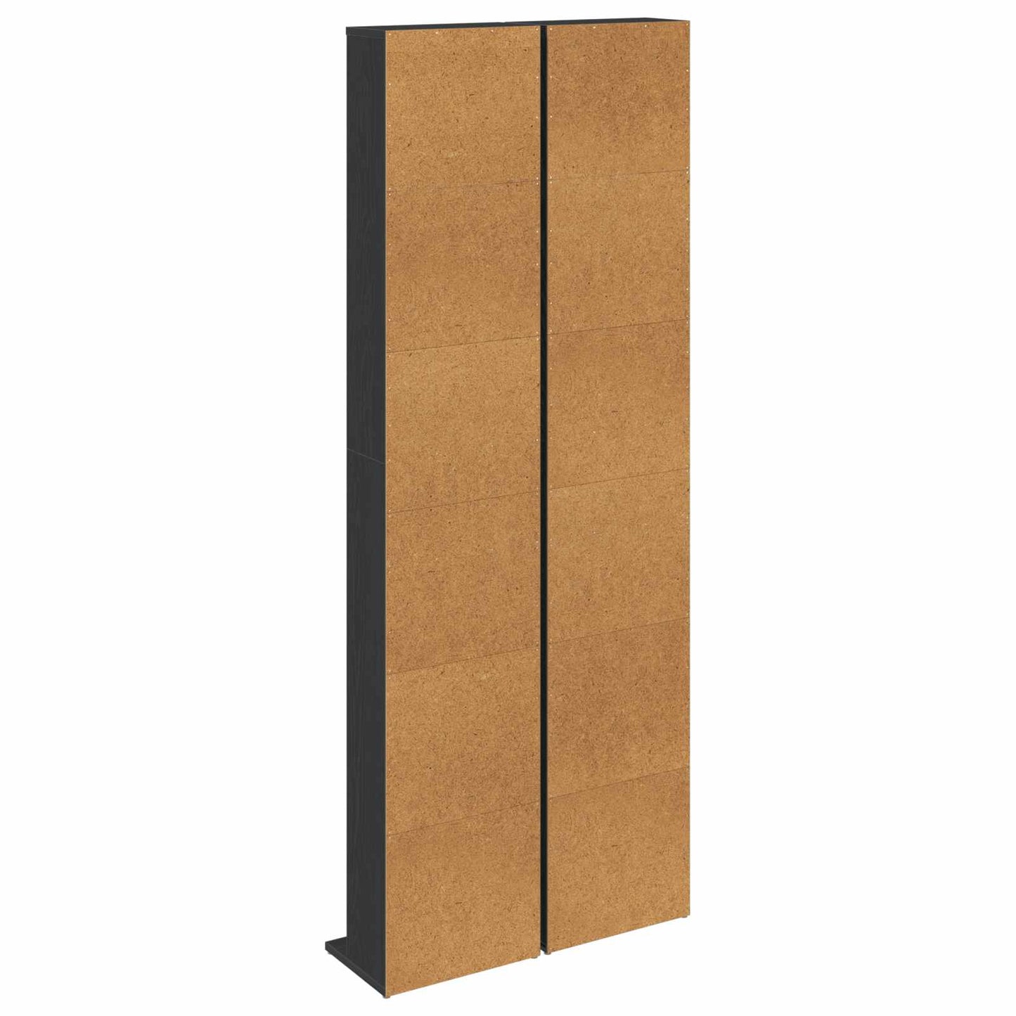 vidaXL CD Cabinet 2 pcs Black Oak 33 x 23.5 x 175 cm Engineered Wood