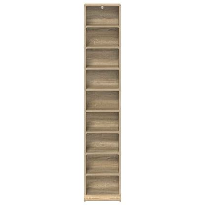 vidaXL CD Cabinet Sonoma Oak 33 x 23.5 x 175 cm Engineered Wood