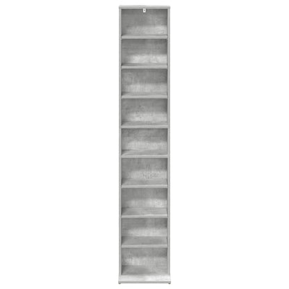 vidaXL CD Cabinet Concrete Grey 33 x 23.5 x 175 cm Engineered Wood