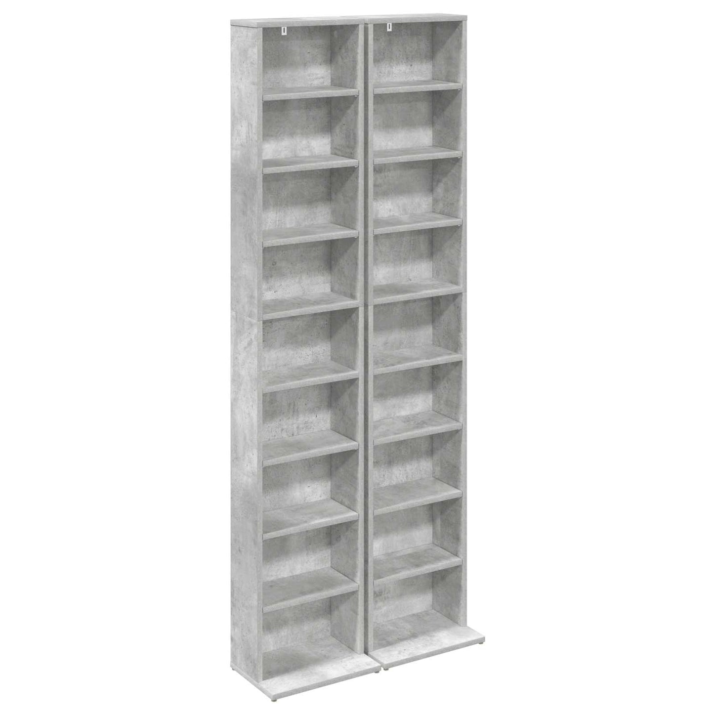 vidaXL CD Cabinet 2 pcs Concrete Grey 33 x 23.5 x 175 cm
