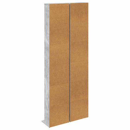 vidaXL CD Cabinet 2 pcs Concrete Grey 33 x 23.5 x 175 cm