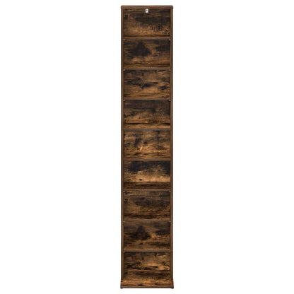 vidaXL CD Cabinet Smoked Oak 33 x 23.5 x 175 cm Engineered Wood