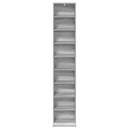 vidaXL CD Cabinet Grey Sonoma 33 x 23.5 x 175 cm Engineered Wood