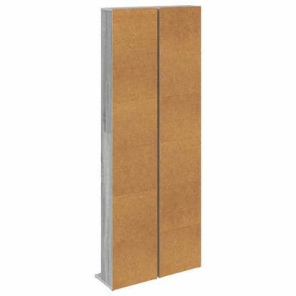 vidaXL CD Cabinet 2 pcs Grey Sonoma 33 x 23.5 x 175 cm Engineered Wood
