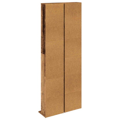 vidaXL CD Cabinet 2 pcs Old Wood 33 x 23.5 x 175 cm Engineered Wood