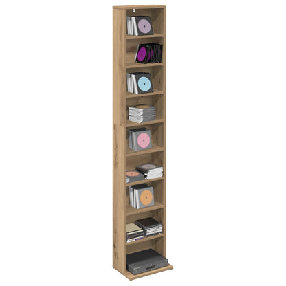 vidaXL CD Cabinet Artisan Oak 33 x 23.5 x 175 cm Engineered Wood