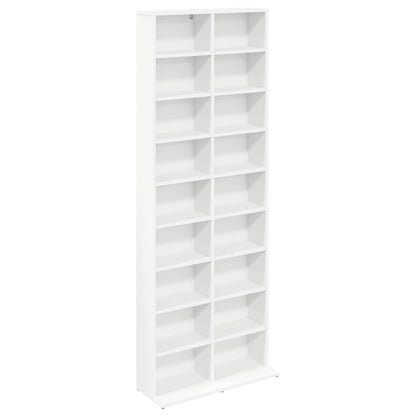 vidaXL CD Cabinet White 65 x 23.5 x 175 cm Engineered Wood