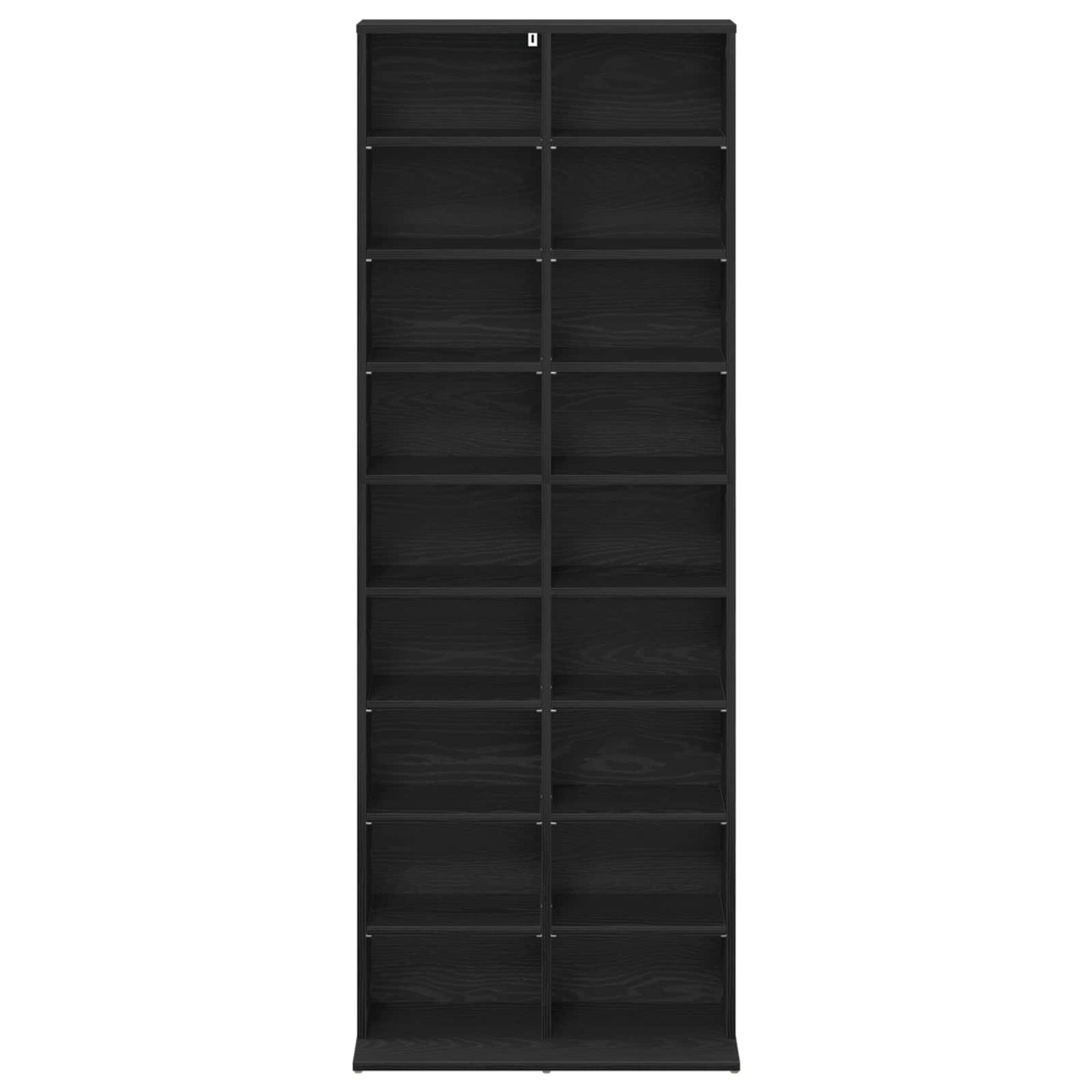 vidaXL CD Cabinet Black Oak 65 x 23.5 x 175 cm Engineered Wood