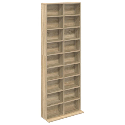 vidaXL CD Cabinet Sonoma Oak 65 x 23.5 x 175 cm Engineered Wood