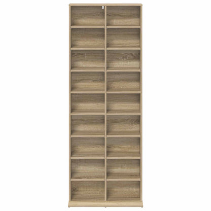 vidaXL CD Cabinet Sonoma Oak 65 x 23.5 x 175 cm Engineered Wood