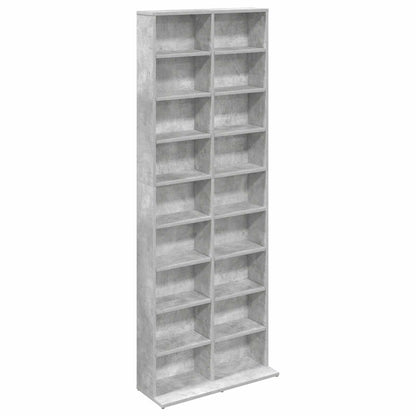 vidaXL CD Cabinet Concrete Grey 65 x 23.5 x 175 cm Engineered Wood