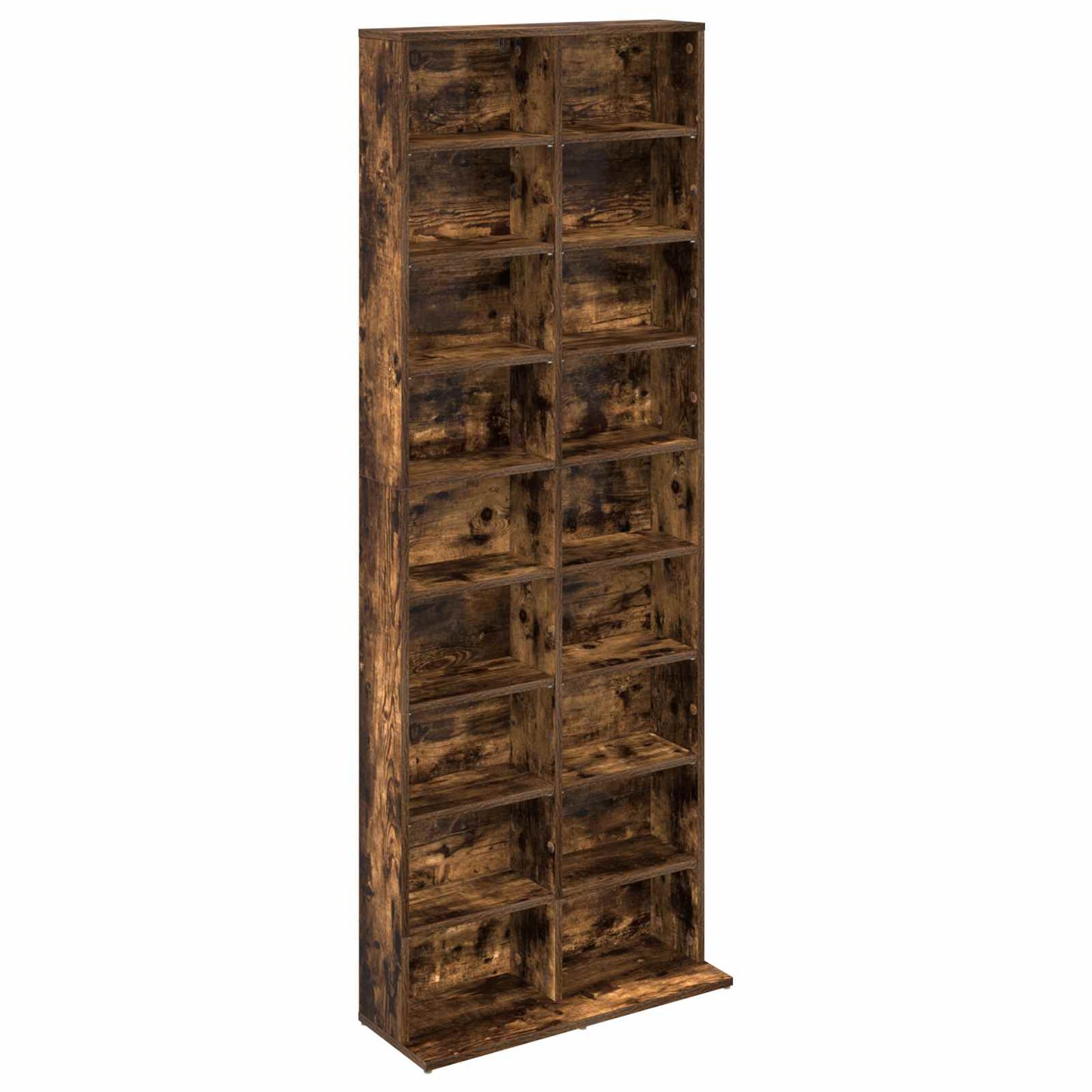 vidaXL CD Cabinet Smoked Oak 65 x 23.5 x 175 cm Engineered Wood