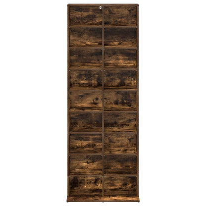 vidaXL CD Cabinet Smoked Oak 65 x 23.5 x 175 cm Engineered Wood