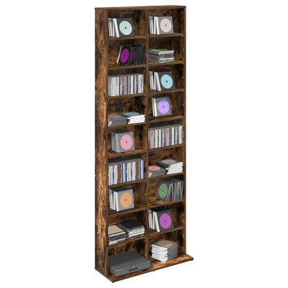 vidaXL CD Cabinet Smoked Oak 65 x 23.5 x 175 cm Engineered Wood