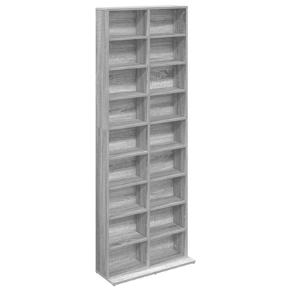 vidaXL CD Cabinet Grey Sonoma 65 x 23.5 x 175 cm Engineered Wood