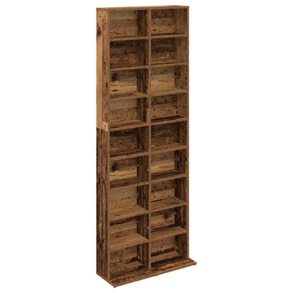 vidaXL CD Cabinet Old Wood 65 x 23.5 x 175 cm Engineered Wood