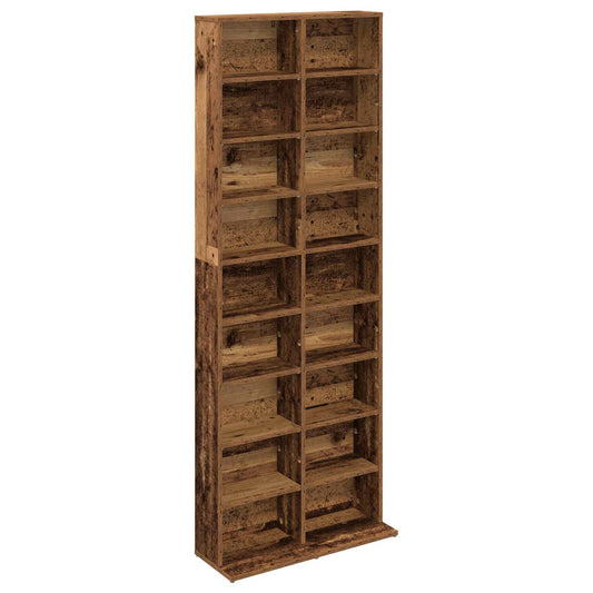 vidaXL CD Cabinet Old Wood 65 x 23.5 x 175 cm Engineered Wood