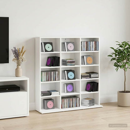 vidaXL CD Cabinet White 96 x 23.5 x 97.5 cm Engineered Wood