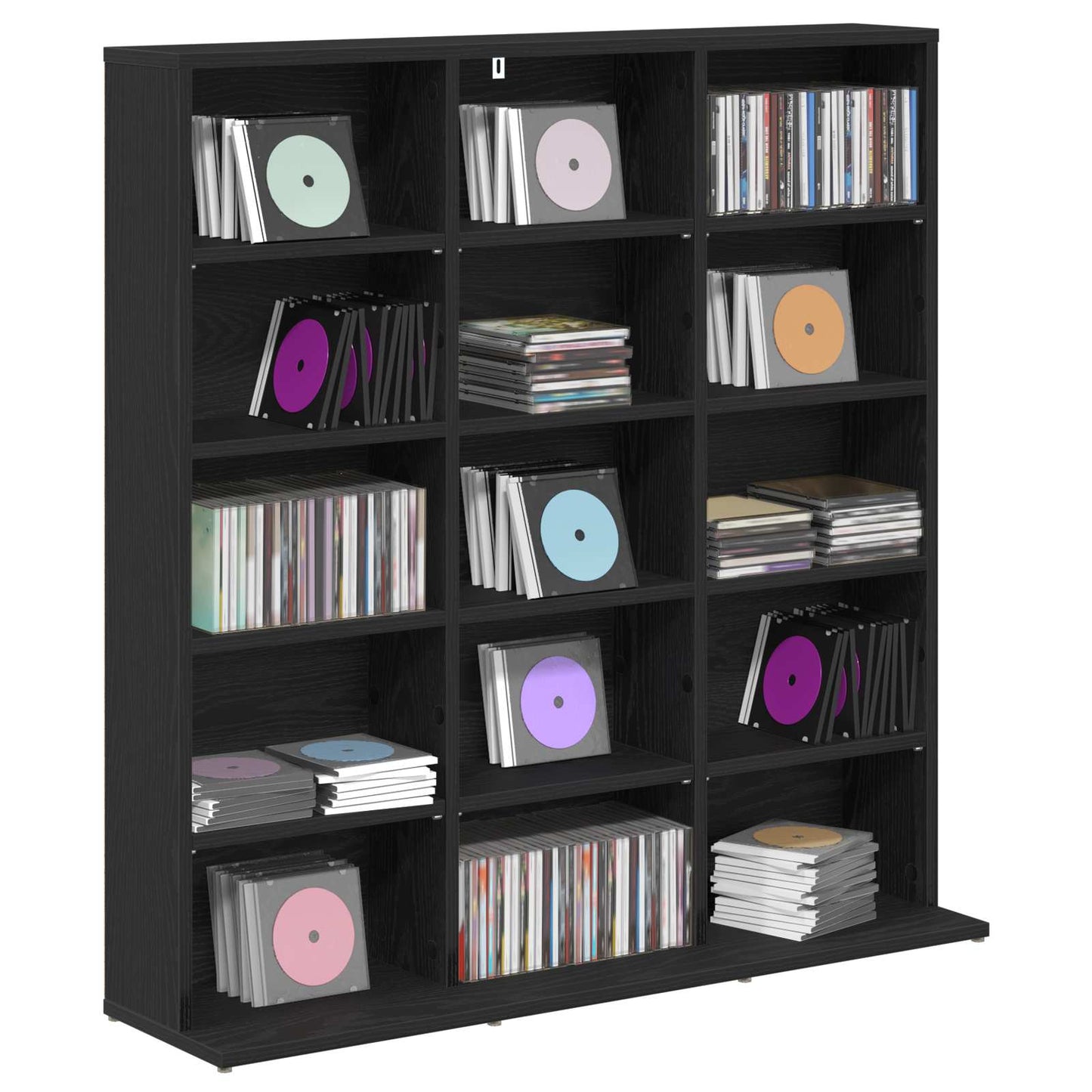 vidaXL CD Cabinet Black Oak 96 x 23.5 x 97.5 cm Engineered Wood