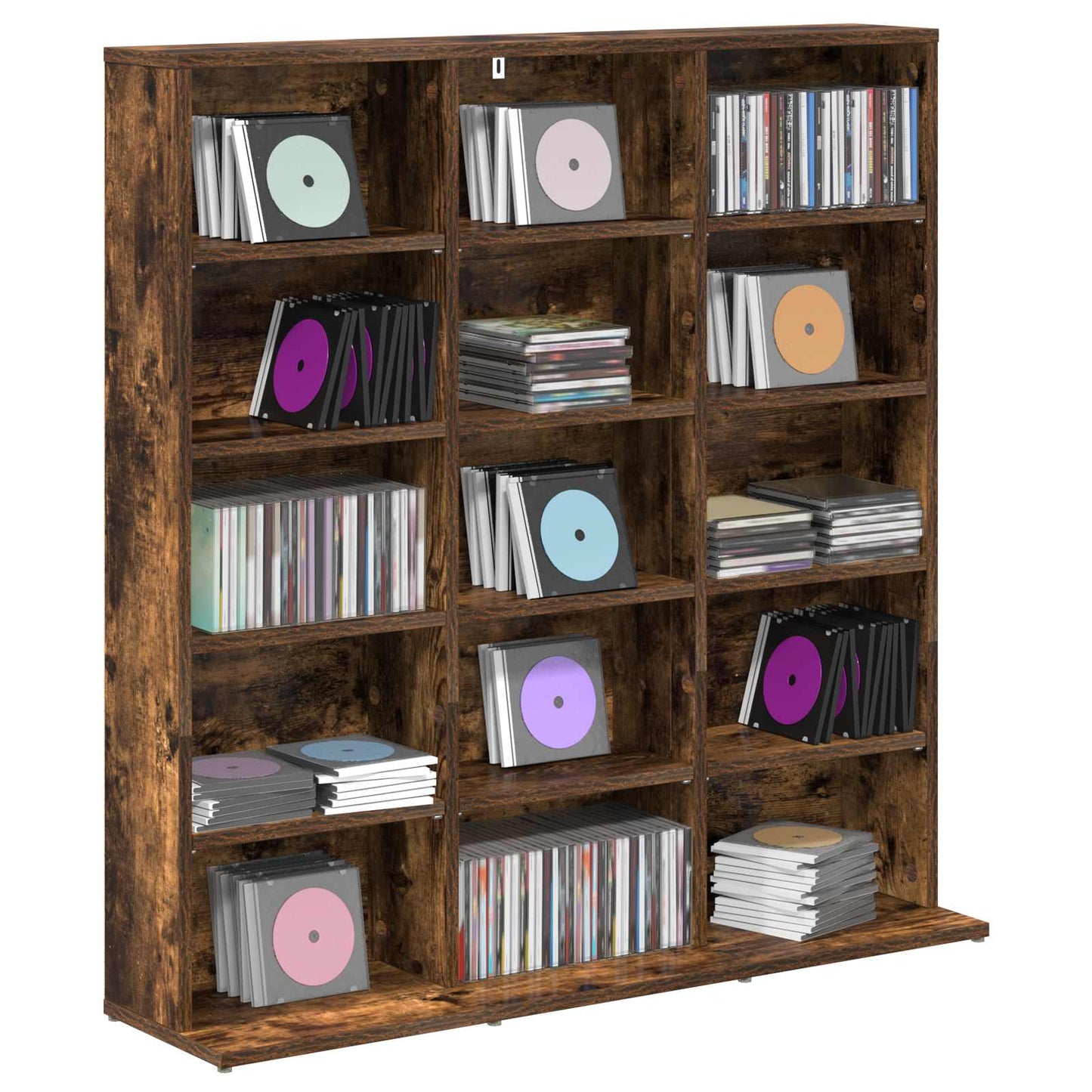 vidaXL CD Cabinet Smoked Oak 96 x 23.5 x 97.5 cm Engineered Wood