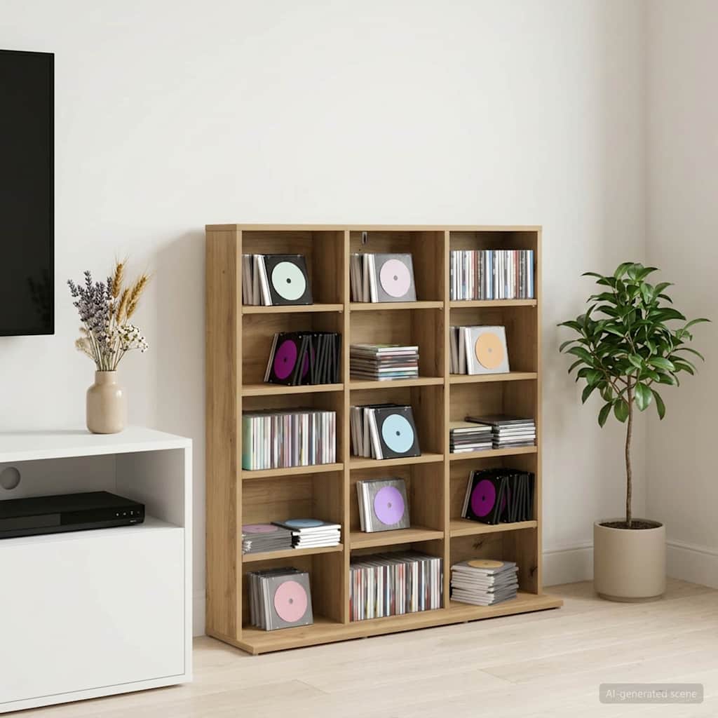 vidaXL CD Cabinet Artisan Oak 96 x 23.5 x 97.5 cm Engineered Wood