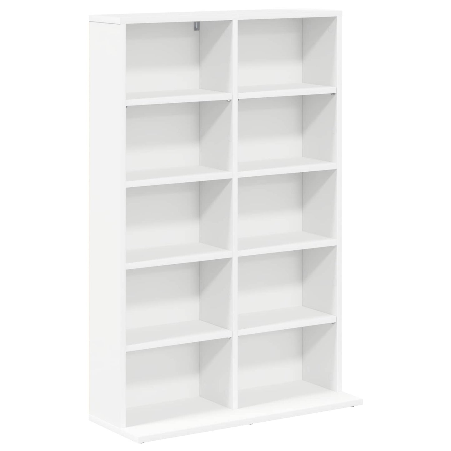 vidaXL CD Cabinet 2 pcs White 65 x 23.5 x 97.5 cm Engineered Wood