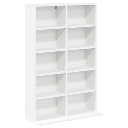 vidaXL CD Cabinet 2 pcs White 65 x 23.5 x 97.5 cm Engineered Wood