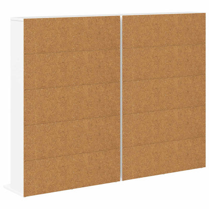 vidaXL CD Cabinet 2 pcs White 65 x 23.5 x 97.5 cm Engineered Wood
