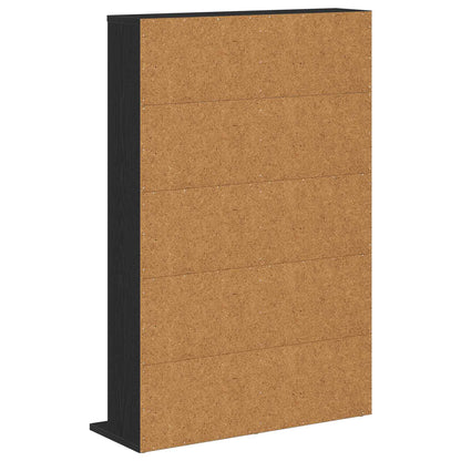 vidaXL CD Cabinet Black Oak 65 x 23.5 x 97.5 cm Engineered Wood