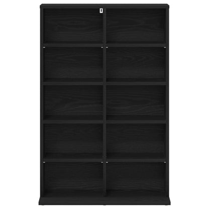 vidaXL CD Cabinet Black Oak 65 x 23.5 x 97.5 cm Engineered Wood