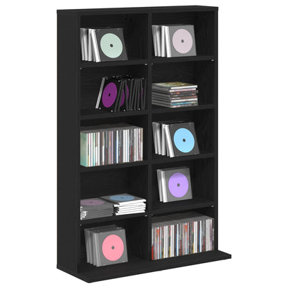 vidaXL CD Cabinet Black Oak 65 x 23.5 x 97.5 cm Engineered Wood