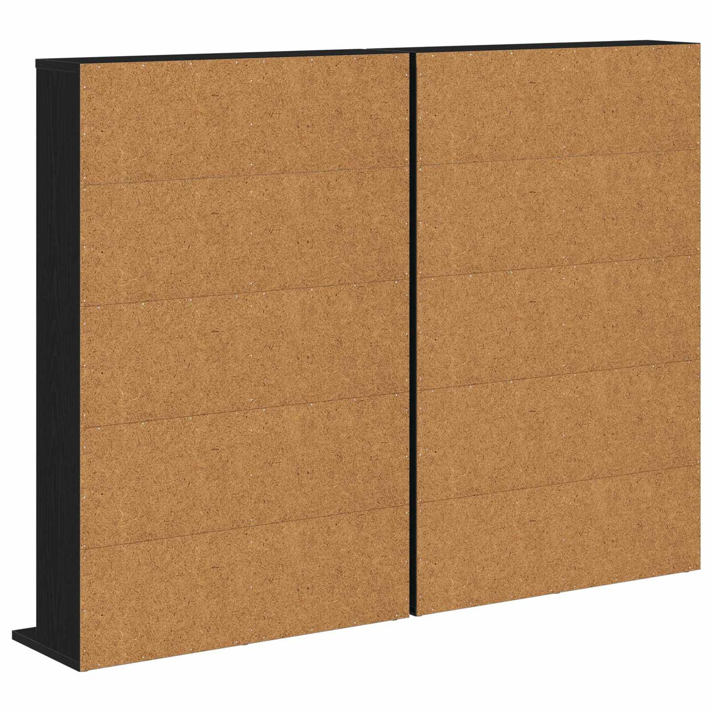 vidaXL CD Cabinet 2 pcs Black Oak 65 x 23.5 x 97.5 cm Engineered Wood
