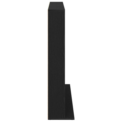 vidaXL CD Cabinet 2 pcs Black Oak 65 x 23.5 x 97.5 cm Engineered Wood