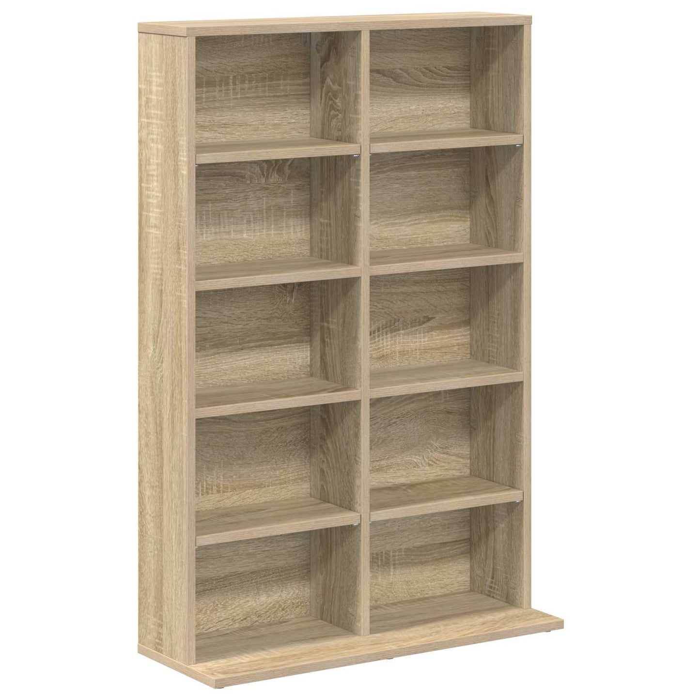 vidaXL CD Cabinet 2 pcs Sonoma Oak 65 x 23.5 x 97.5 cm Engineered Wood