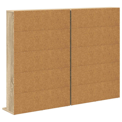 vidaXL CD Cabinet 2 pcs Sonoma Oak 65 x 23.5 x 97.5 cm Engineered Wood