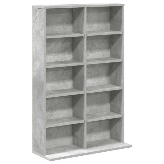 vidaXL CD Cabinet Concrete Grey 65 x 23.5 x 97.5 cm Engineered Wood