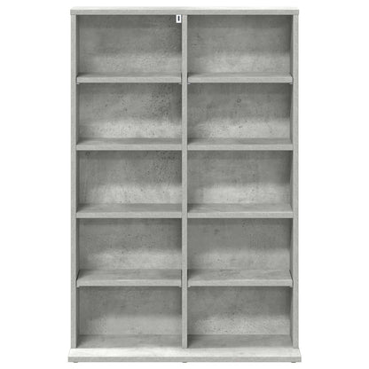 vidaXL CD Cabinet Concrete Grey 65 x 23.5 x 97.5 cm Engineered Wood
