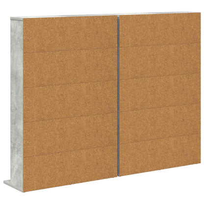 vidaXL CD Cabinet 2 pcs Concrete Grey 65 x 23.5 x 97.5 cm