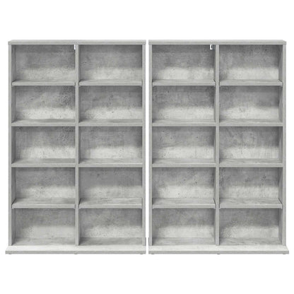 vidaXL CD Cabinet 2 pcs Concrete Grey 65 x 23.5 x 97.5 cm